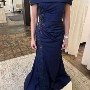 Montage by Mon Cheri Navy Gown